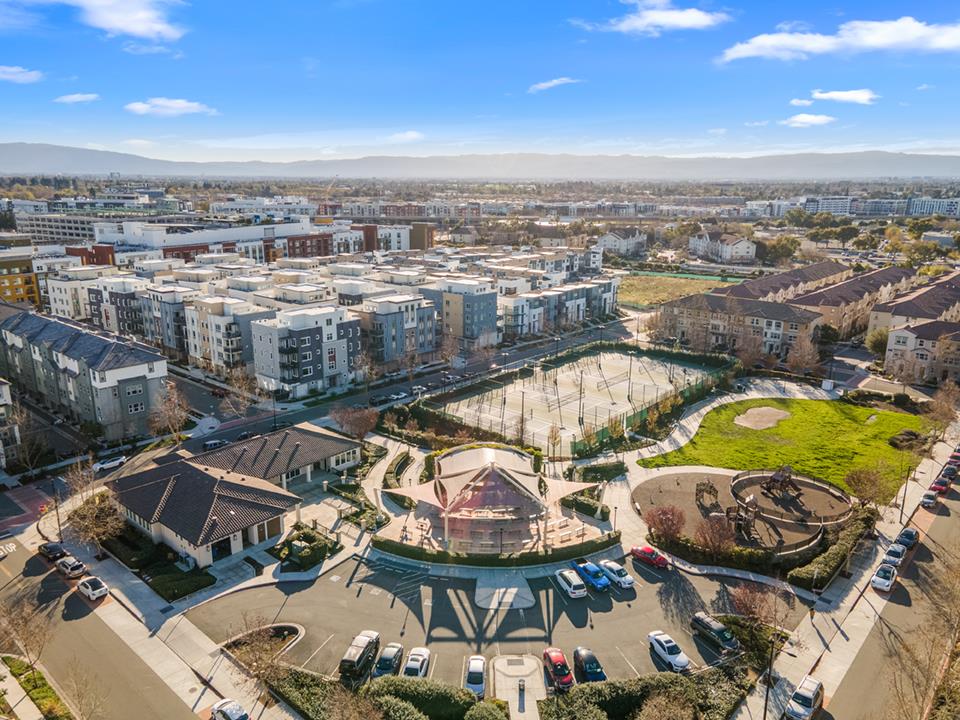 1421 Nightshade Road, Unit 30 Milpitas, CA 95035 - Photo 28 of 28 an aerial view of a swimming pool and mountain view