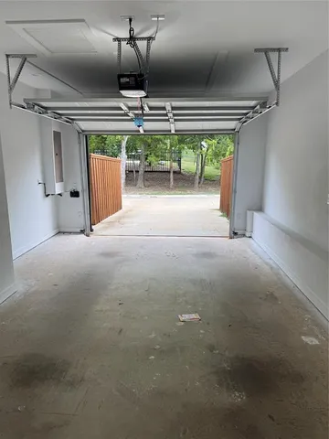 a view of a garage