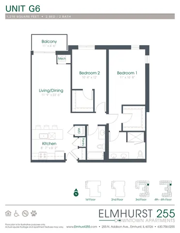 $3,672 | 255 North Addison Avenue, Unit 528, Elmhurst, IL 60126
