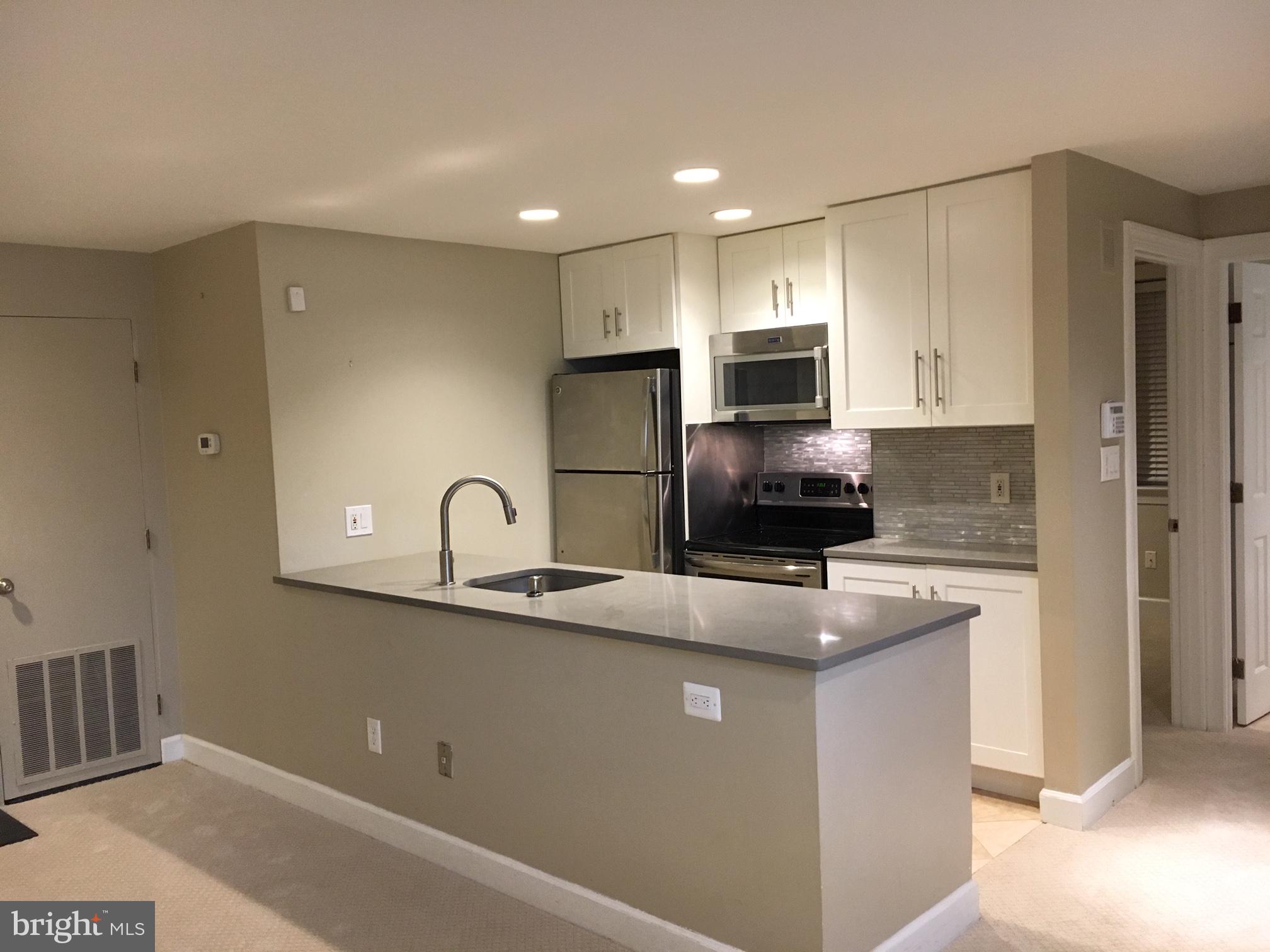 1630 19th Street Northwest, Unit B2 Washington, DC 20009 - Photo 8 of 19 a kitchen with kitchen island a sink stainless steel appliances and a counter top space