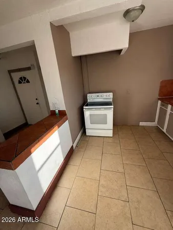 a room with washing machine