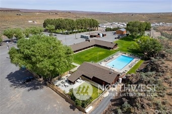 3347 Cornucopia Drive Ephrata, WA 98823 - Photo 38 of 40 an aerial view of a house with garden space and ocean view