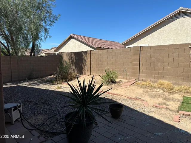 a backyard of a house