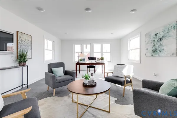 a view of city from a balcony