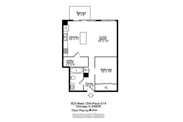 $235,000 | 833 West 15th Place, Unit 514, Chicago, IL 60608