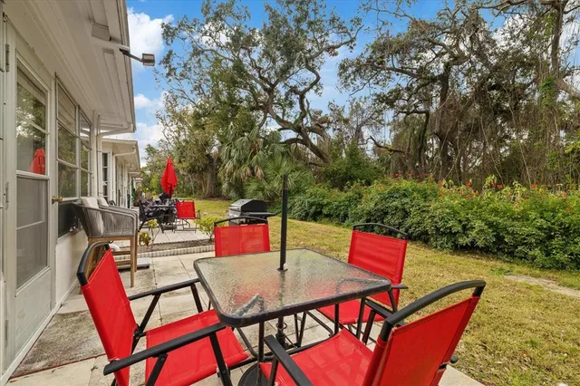 a outdoor space with furniture