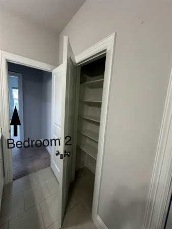 an empty room with a window