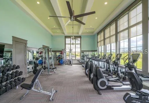 a view of a patio with swimming pool