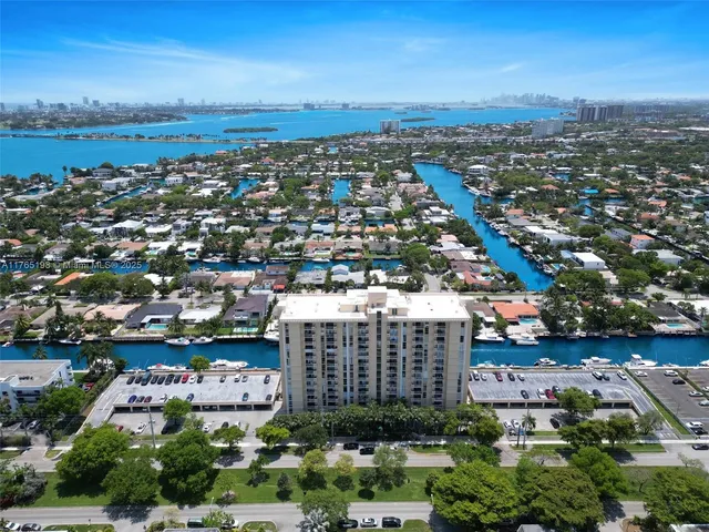 an aerial view of residential building with outdoor space