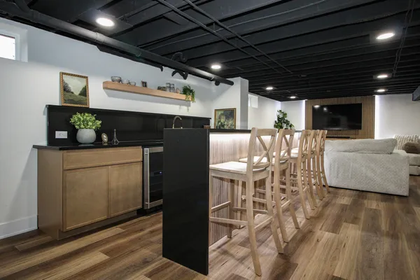 a view of a livingroom with furniture and a couch