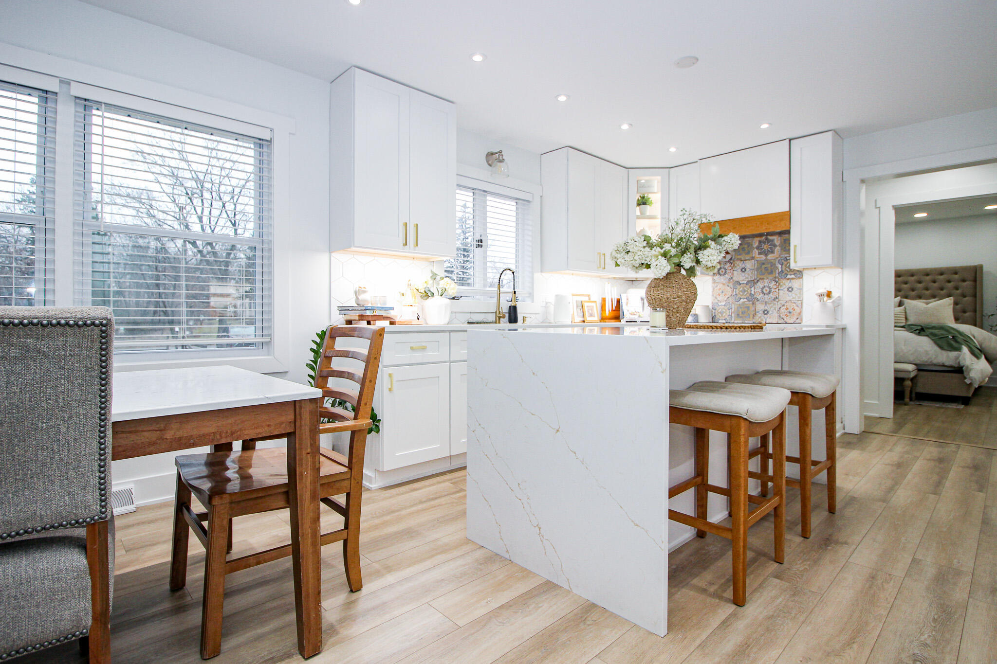 10791 North 1000 West Demotte, IN 46310 - Photo 9 of 55 a dining room with furniture and wooden floor