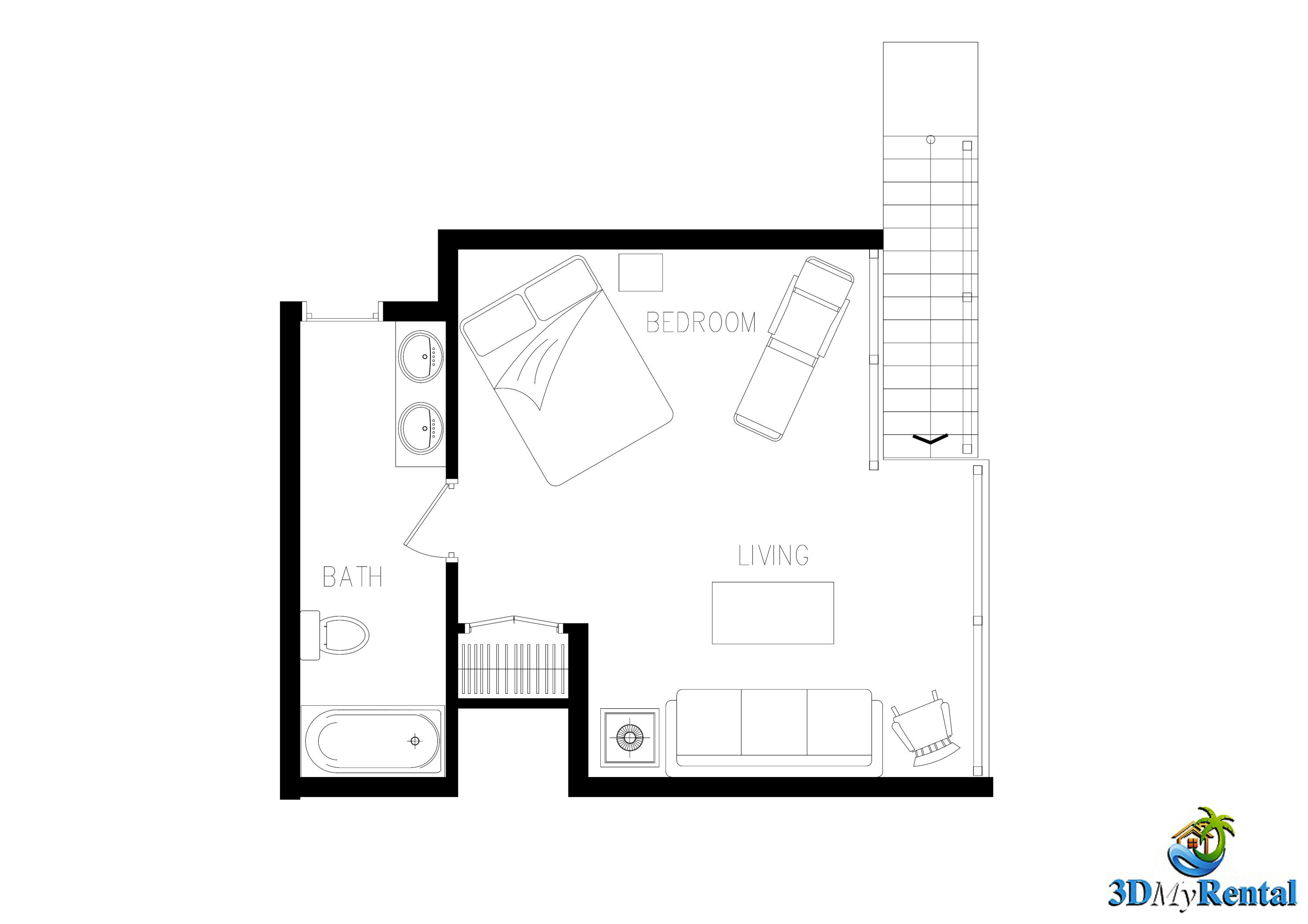 1041 Clift Cave Road Soddy Daisy, TN 37379 - Photo 68 of 69 2D Floor Plan Layout - Lazy Daze Lake Ho