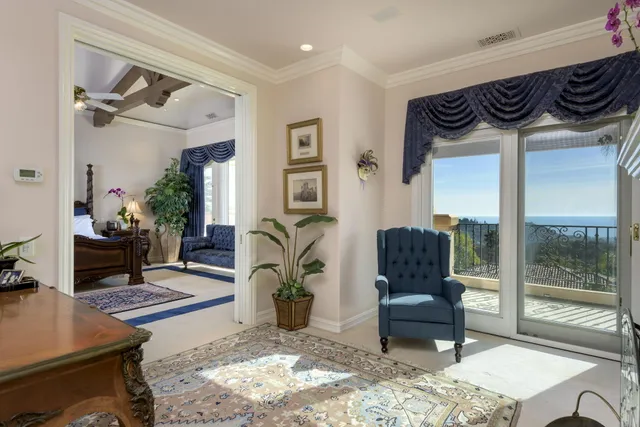 a view of road and trees