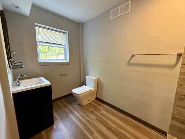 a bathroom with a sink and a toilet