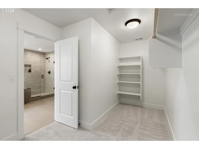 a view of a walk in closet