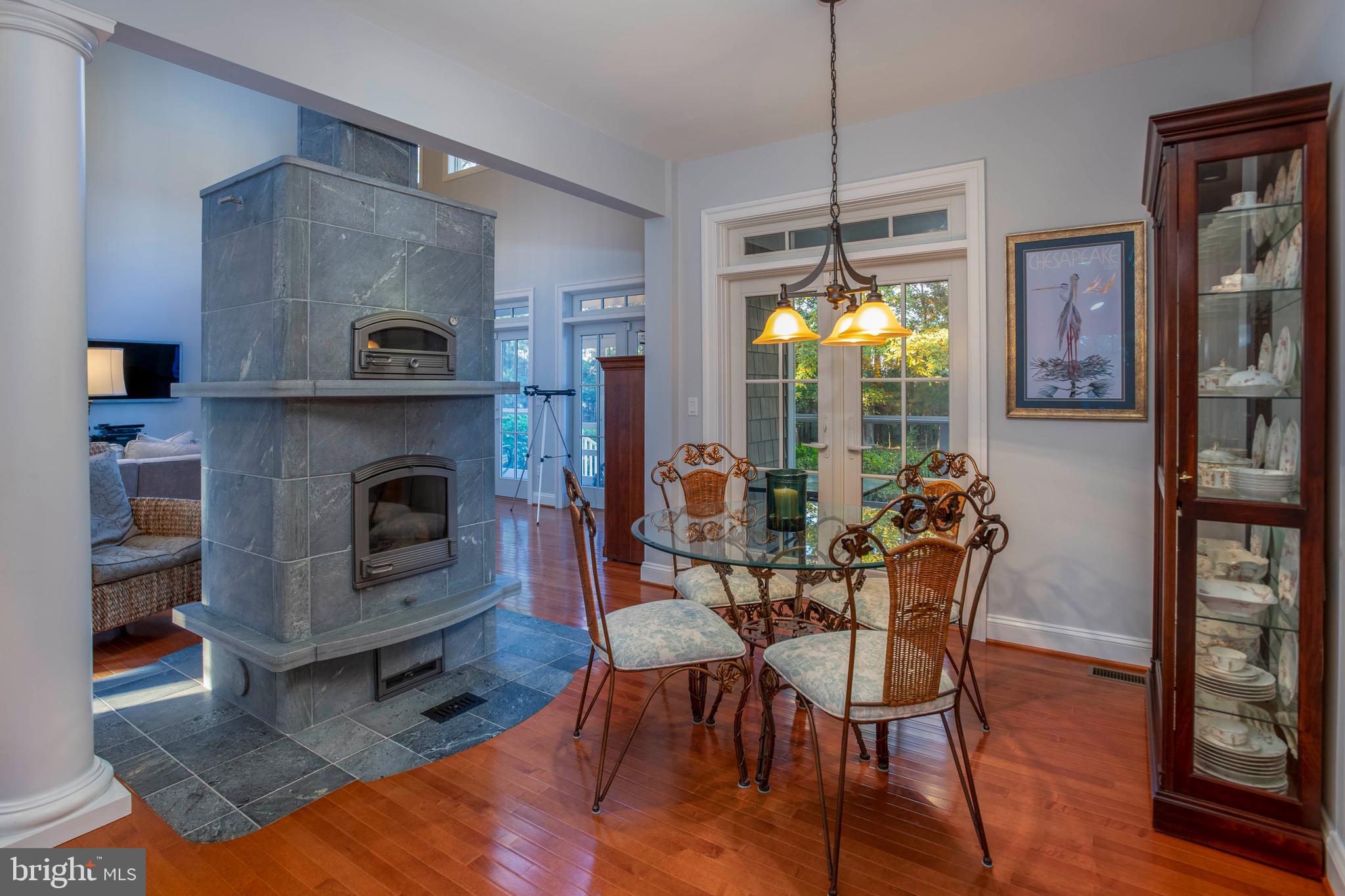 21470 Spinnaker Way Tilghman, MD 21671 - Photo 30 of 50 Living room with Tulikivi fireplace