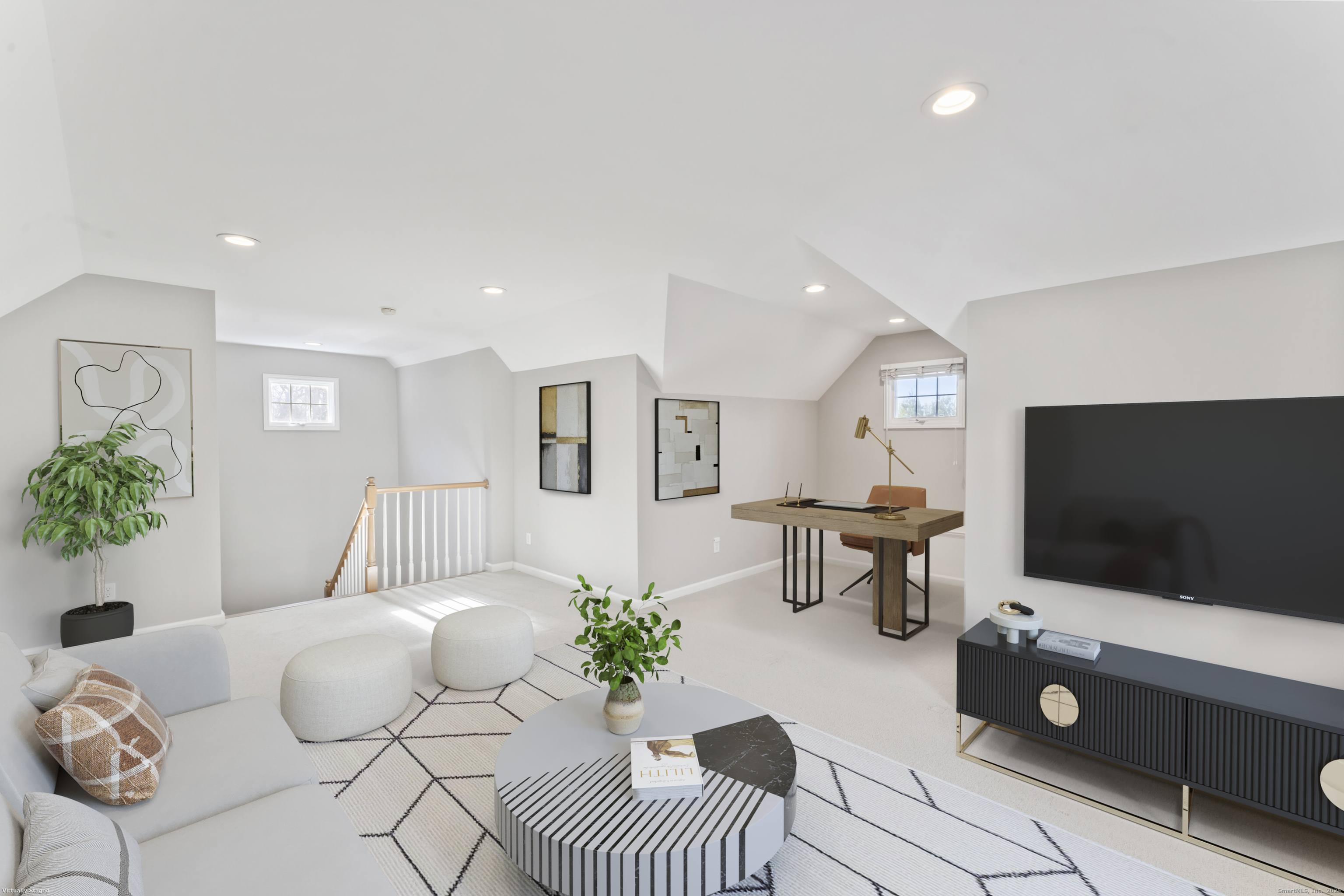 4 Woods Way New Fairfield, CT 06812 - Photo 29 of 39 a living room with furniture and a flat screen tv