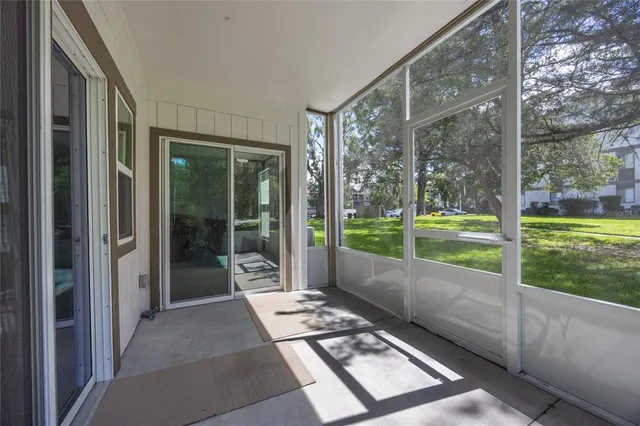 a view of a large window with an outdoor space