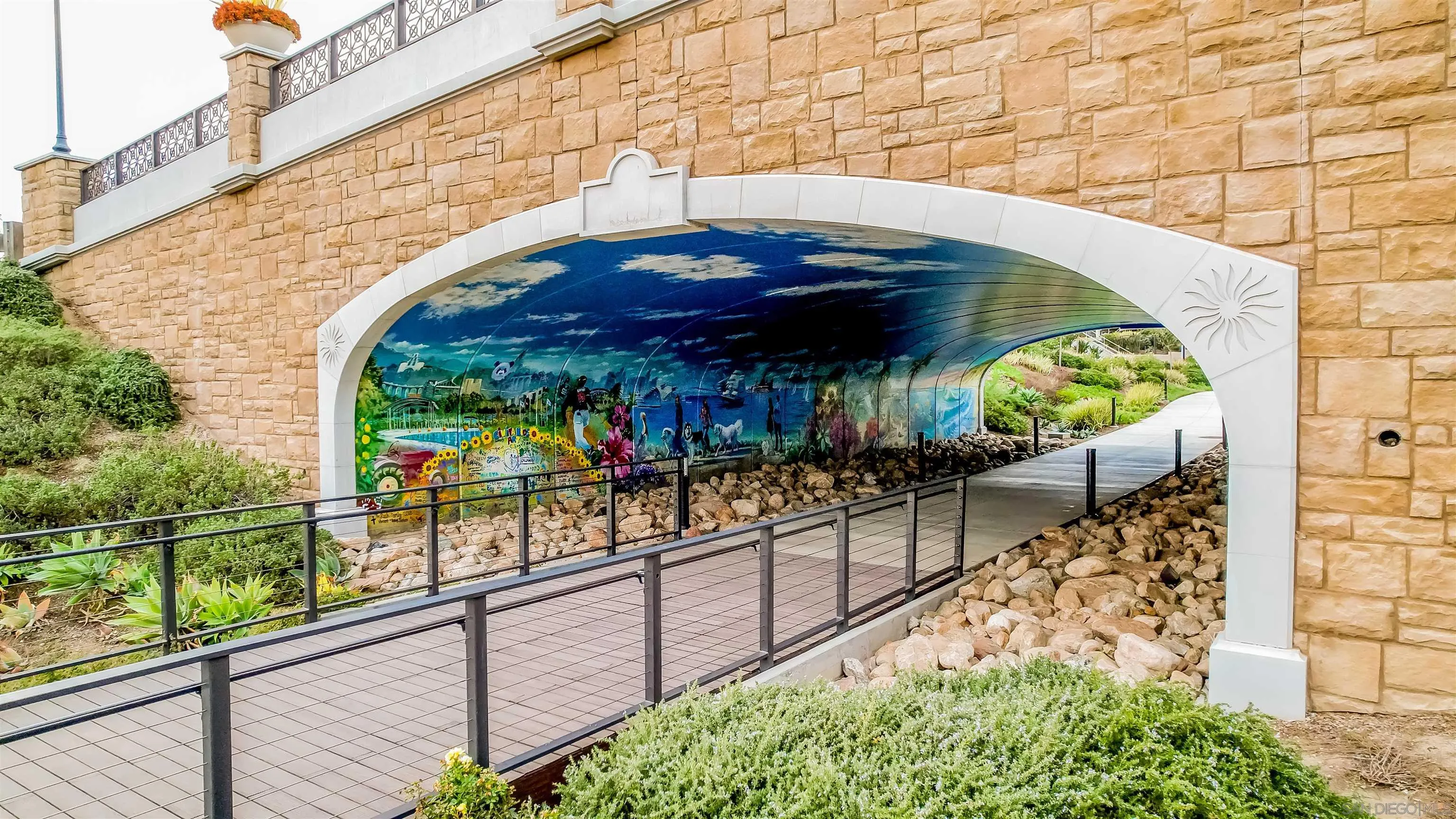 8344 Summit Way San Diego, CA 92108 - Photo 32 of 41 a view of a street with wooden fence