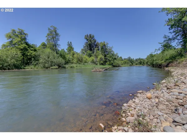 a view of a lake with a mountain in the background