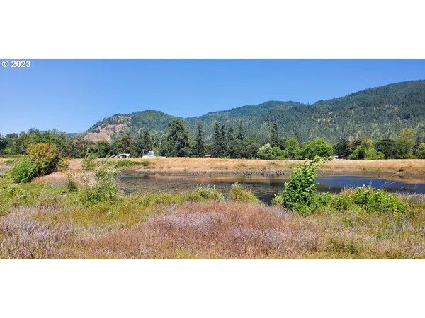 a view of an outdoor space with mountain view