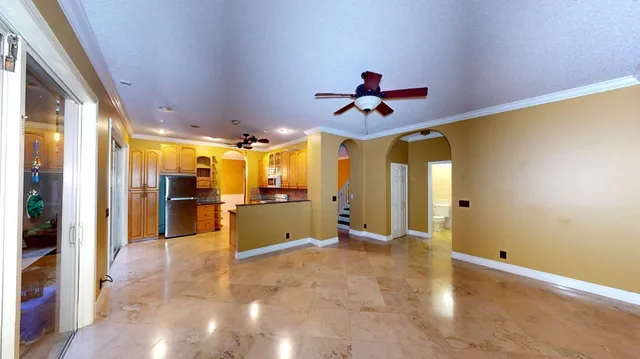 a view of a livingroom with a flat screen tv