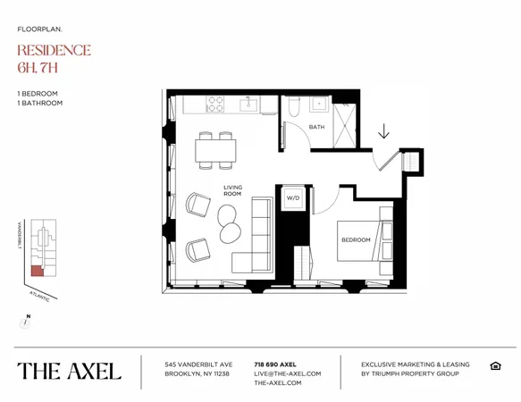 $4,550 | 545 Vanderbilt Avenue, Unit 7H | Prospect Heights