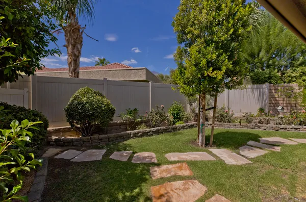 a view of a patio