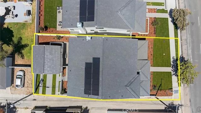 a view of tall buildings