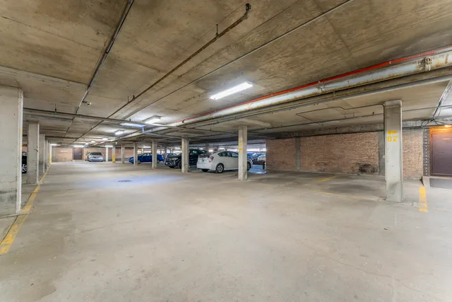 a view of a car garage