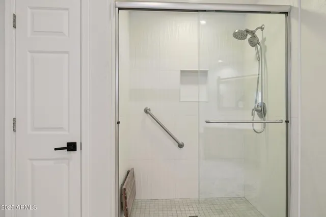 a view of swimming pool with outdoor seating