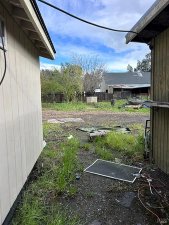 a view of a yard with street