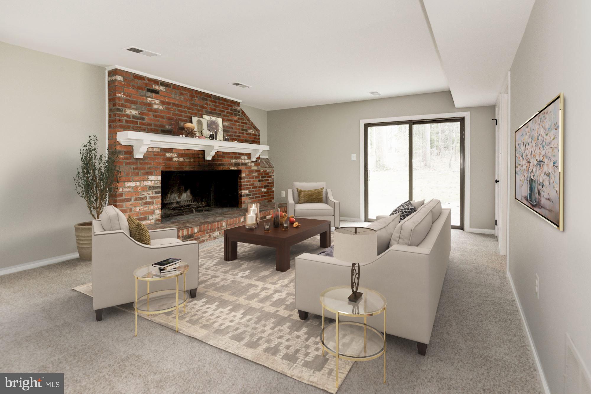 9348 Tovito Drive Fairfax, VA 22031 - Photo 9 of 31 Family Room - big wood burning Fireplace