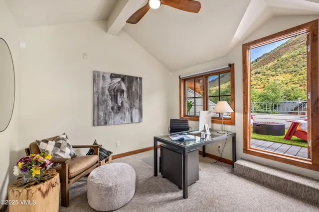 a room with furniture and window