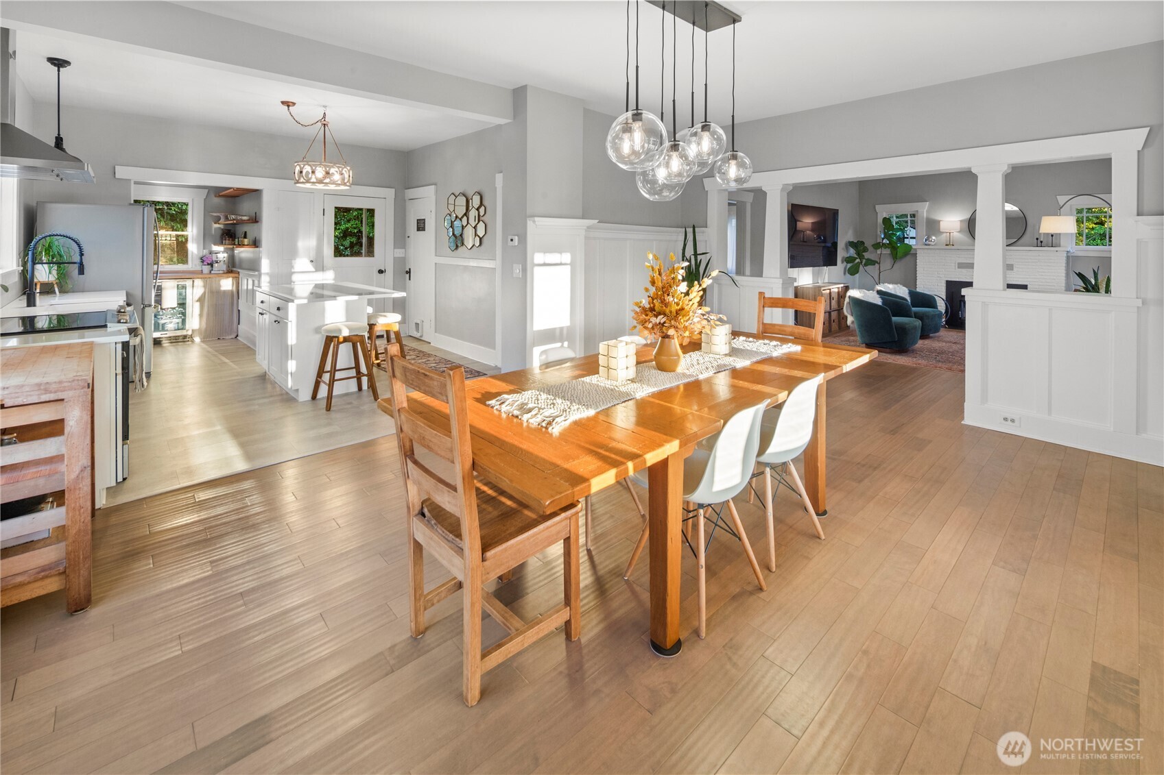 16832 McIntyre Road Southwest Vashon, WA 98070 - Photo 11 of 38 a view of a dining room with furniture and wooden floor