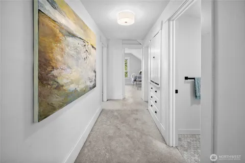 a bathroom with a bathtub and shower