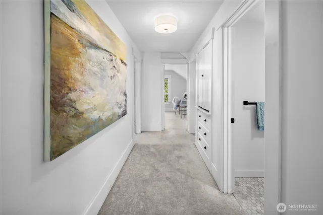 a bathroom with a bathtub and shower