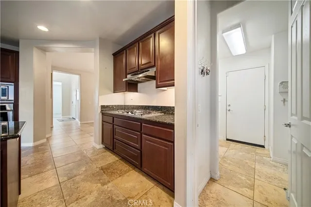 an empty room with closet