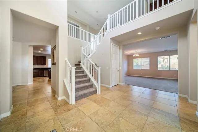 a view of an entryway with staircase