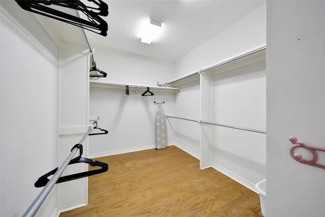a view of a walk in closet