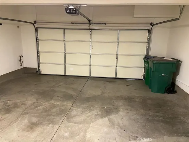 a view of a garage