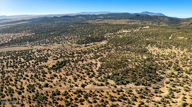 a view of a city with mountain