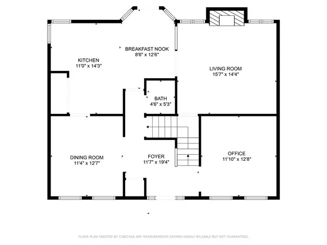 a picture of a bench in room