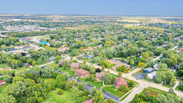 view of city and green space