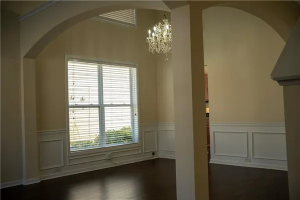 a view of a livingroom with a window