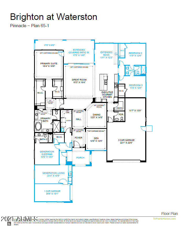 1438 East Blue Ridge Way Gilbert, AZ 85298 - Photo 10 of 10 BRI 105 Floor Plan 65-1D