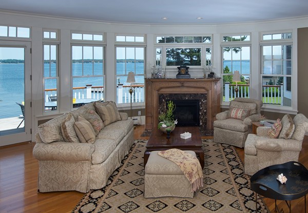 37 Bradlee Road Marblehead, MA 01945 - Photo 11 of 24 a living room with furniture and a fireplace