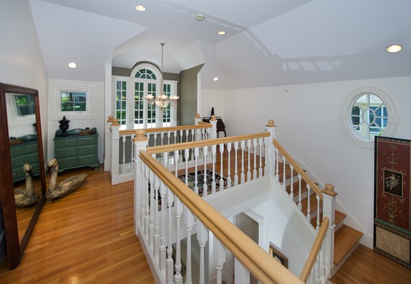 37 Bradlee Road Marblehead, MA 01945 - Photo 15 of 24 a view of staircase with furniture and wooden floor