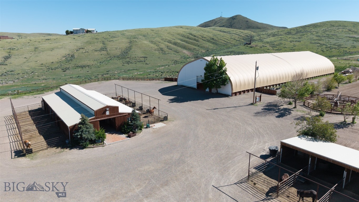 600 Blue Ribbon Lane Dillon, MT 59725 - Photo 63 of 65 Overhead of Main Barn and Indoor Arena