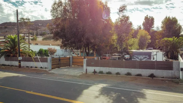 a view of a street with houses